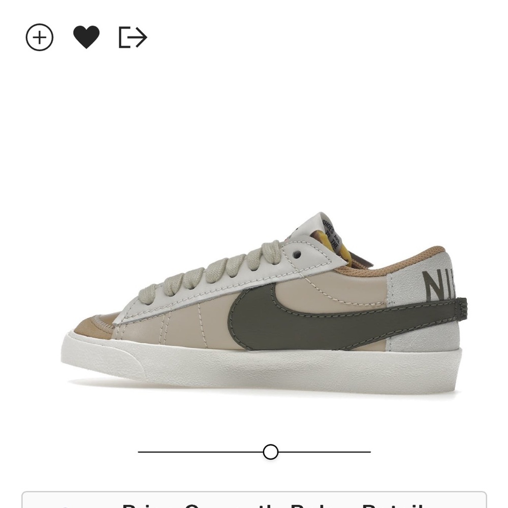 Nike Blazer Low 77 Jumbo - in Sanddrift Medium Olive size 10